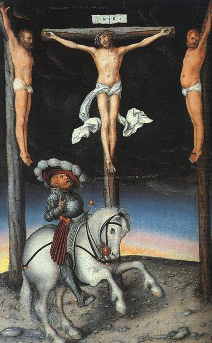 Lucas  Cranach The Crucifixion with the Converted Centurion china oil painting image